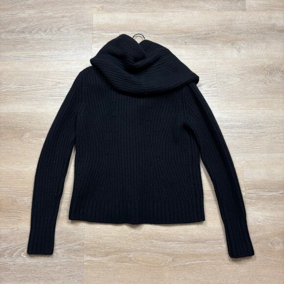 Kit and Ace Keton Wrap Cashmere Sweater Women’s M Color Black - Picture 4 of 5